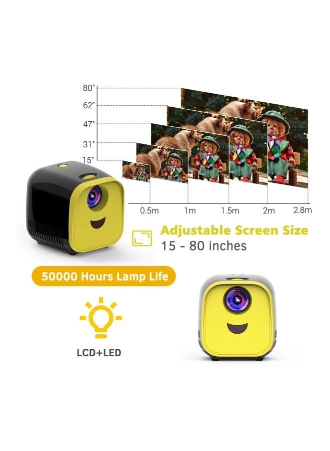 Portable Projector, Children's Early Education Projector Remote Control Movie Projector - Image 4